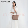 蔻驰（COACH）【品牌直供】女士大号大容量单肩手提托特包棕黄拼棕色CBT20 实拍图
