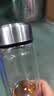 胖东来同款不易摔烂钢化玻璃茶杯大容量耐摔高温硼硅双层玻璃杯保温水杯 钢本色450- 实拍图