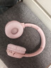 纽曼TB106耳机头戴式蓝牙耳机真无线耳机高音质音乐学生电脑网课游戏运动超长续航隔音折叠包耳式 粉色 实拍图