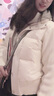 鸭鸭（YAYA）明星同款90+系列轻薄羽绒服女2025新款拼接针织时尚外套 米色 M 实拍图