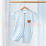 多嘻噜卡婴儿衣服夏季宝宝连体衣短袖爬服透气外出服  浅蓝咖熊 73cm 实拍图