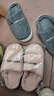 小熊小兔新款秋冬季情侣保暖学生男拖鞋女厚底防滑外穿居家棉拖鞋 小熊小兔棉拖-灰色 40-41 适合39-40 实拍图