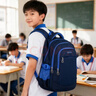 Edison初中生书包防泼水大容量双肩包小学生高年级减负背包L796-13蓝色 实拍图