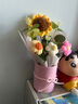 柏爱向日葵手工永生花生日礼物女感恩圣诞伴手礼针织花束实用纪念摆件 实拍图