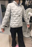 波司登（BOSIDENG）25年新款短款轻薄羽绒服女90鹅绒立领无缝胶囊保暖外套B250131034 【700+蓬鹅绒】岩石灰-格雷系【卡码拍大】 S 160/84A 体重约95-105斤 实拍图