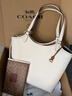 蔻驰（COACH）经典标志DAY 暗扣托特包单肩包大容量复古斜挎包早秋女包 B4/粉笔白色 实拍图