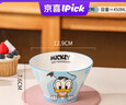 【迪士尼正版】陶瓷釉下彩斗笠碗高颜值餐具礼物泡面碗 【次日达】斗笠碗1个（乐悠唐老鸭） 实拍图