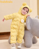 巴拉巴拉童装婴儿连体衣轻薄羽绒服宝宝衣服2025冬装抱衣爬服男童女童萌趣 黄色雪人-白鸭绒 80 cm-充绒量41g 实拍图