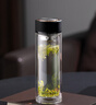 富光男女士双层玻璃杯 高硼硅玻璃304茶隔水杯子 带茶隔泡茶杯500ml 实拍图