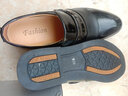 觅艳男士商务正装内增高皮鞋男透气韩版真皮休闲英伦男鞋子青年结婚鞋 黑色（增高款6CM） 41 实拍图
