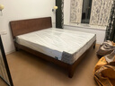 源氏木语橡木实木大板床日式卧室斜靠床现代简约小户型原木风双人床家用床 (低铺)胡桃色单床1.5*2m(不含垫) 实拍图