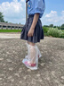 JAJALIN高筒防雨鞋套男女学生骑行雪天防水加厚耐磨儿童鞋套透明白L码 实拍图