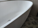 九牧（JOMOO）卫浴人造石浴缸家用成人独立式薄边洗澡泡澡池深泡椭圆形浴池缸 1.6m鹅蛋形人造石浴缸YC11616 实拍图