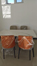 顾家家居（KUKA）现代简约岩板餐桌家用饭桌餐桌椅组合DS7178T 1.4M单桌+折线橙椅4 实拍图