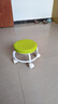 【全网爆款】椅子万向轮美缝凳子带轮旋转擦地矮凳美甲修脚凳滑轮 儿童凳-绿色款 实拍图