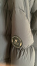 君羽反季羽绒服女中长款800高蓬白鹅绒连帽时尚加厚保暖鹅绒服女外套 霜灰 L （推荐111-125斤） 实拍图
