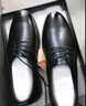 奥康（Aokang）皮鞋男英伦风男鞋系带商务正装鞋男士低帮鞋子 黑色43码 实拍图