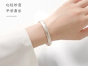 云金丽 心经银手镯妈妈实心开口999足银手环母亲节送老婆生日礼物 莲花心经【约21克 58mm 带证书】 实拍图