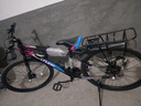 EG7山地自行车成人学生变速越野单车双减震赛车26寸青少年男女 辐条【加厚防滑轮-更安全】炫彩 26寸21速【适合：160-180CM】 实拍图