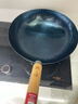 臻三环章丘铁锅炒锅手工锻打铁锅无涂层不易粘锅炒菜锅厨房好物一环轻音 古法烤蓝（适合4-5人） 34cm 实拍图