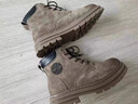 苏系男士马丁靴男款2025秋冬季新款透气高帮工装男靴英伦风真皮雪地靴 卡其色【二层猪皮高品质】 42 男码（尺码偏大建议小一码） 实拍图