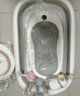 iuu婴儿洗澡盆 可折叠宝宝浴盆大号 洗澡神器躺托浴架新生儿童用品 【北欧灰】+可调节感温浴架 材质：FAD食品级材质检测认证 实拍图