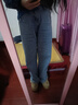 真维斯（JEANSWEST）牛仔裤女2025秋季高腰阔腿裤垂感时尚宽松女士长裤子女浅蓝色XL 实拍图