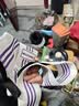 劳拉之星0622健身护腕男绷带加压护手腕疼扭伤女运动卧推助力带 【入门款/偏软】能量白紫/长50CM 均码(两只装) 实拍图