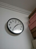 康巴丝（Compas）挂钟客厅 静音走时简约石英钟表挂墙时钟 c2855 黑色 26cm直径 实拍图