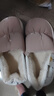 利达妮（TZLDN）全包跟棉拖鞋女秋冬季保暖毛绒防水防滑月子鞋厚底情侣棉鞋男外穿 杏仁粉 36 -37(适合35-36码) 实拍图