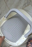 日康（rikang）婴儿浴床 洗澡神器宝宝躺托浴网架新生儿防滑软胶躺板 X1027 雾蓝 实拍图