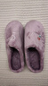利达妮（TZLDN）老人棉拖鞋女秋冬中老年人手工老人鞋居家棉鞋防滑保暖毛拖鞋冬季 浅紫 38-39 【适合37-38码】 实拍图