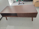 源氏木语全实木茶几简约现代橡木家具北欧茶桌家用小户型客厅茶台 双抽茶几(1200*560*430mm) 胡桃色 组装 实拍图