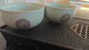 瓷牌茗茶具（cipaiming teaset） 茶具套装小套功夫茶壶便携一壶四杯家用会客泡茶器小茶台 青汝窑《金福》西施+四杯磁石盘 实拍图
