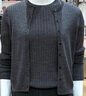 优衣库女装精纺美利奴羊毛罗纹圆领针织短开衫/25秋冬新款478336 07 青灰色 M /160/84A 实拍图