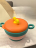 COOKSS婴儿辅食碗恒温注水保温碗316不锈钢宝宝婴幼儿吃饭儿童餐具橙色 实拍图