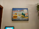 瑞尚（RUISHANG） 遮挡电表箱装饰画配电箱可推拉壁画客厅挂画有框电源箱开关盒 碧绿青翠 50*40可覆盖（横40竖30）晶瓷面 实拍图