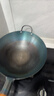 荣事达（Royalstar）章丘手工锻打铁锅圆底老式炒锅无涂层不粘炒菜锅燃气灶带盖36cm 实拍图