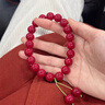 芯奢红色樱桃车厘子菩提根手串女绕指文玩朱砂色手链女菩提子佛珠手持 车厘子樱桃款 实拍图