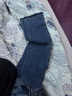 百图betu女装秋冬新款牛仔裤显瘦高腰阔腿渐变毛边牛仔裤2310D07 牛仔色 M 实拍图