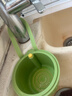 可挂式水槽沥水篮家用厨房水槽分离食物残渣过滤篮水果清洗滤水篮 绿色【一按即倒/不脏手】大号 实拍图