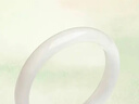 周六福白月光玉髓手镯宽条白透新中式国风送女友生日礼物 54mm 实拍图