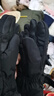 目丸保暖手套男女户外冬天骑行防寒风加绒厚触屏女防水冬季棉滑雪手套 雷峰帽深灰色+手套黑 实拍图