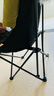 小魔户外折叠椅 折叠靠背椅加高月亮椅露营折叠凳子便携躺椅钓鱼椅 黑 实拍图