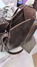 CLEVER & KETCH高级感复古托特包包女包2025新款通勤百搭宽带单肩斜挎包生日礼物 咖啡色【带挂件】 实拍图