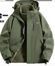 吉普（JEEP）冲锋夹克衣男女同款三合一两件套保暖防风加绒外套 军绿 2XL 实拍图