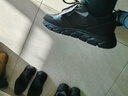 安踏男鞋革面防泼水跑步鞋男黑色轻便防滑休闲鞋运动鞋旅游鞋子男 实拍图