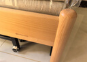 源氏木语实木沙发床现代简约多功能可折叠床北欧风小户型客厅两用双人沙发 1.55m山毛榉原木色(米白) 实拍图