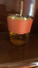 竹节杯玻璃水杯男女士带吸管杯子隔热便携咖啡杯 琥珀色 400ml 1只 实拍图