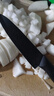 美瓷陶瓷刀具套装五件套 切菜刀 切片肉刀 水果刀（黑刀黑柄）TE04B-B 实拍图
